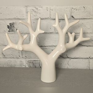 Torre & Tagus White Ceramic Tree Jewelry Holder Modern Minimalist Decor